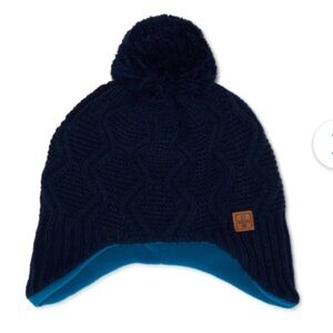 Blue, Orange and Grey, Swiss Tech Toddler Boy Ski Beanie hat!